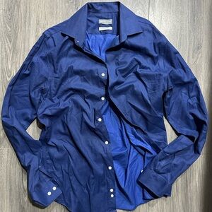 Michael Kors Deep Blue Casual Button Down Shirt